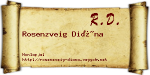 Rosenzveig Diána névjegykártya